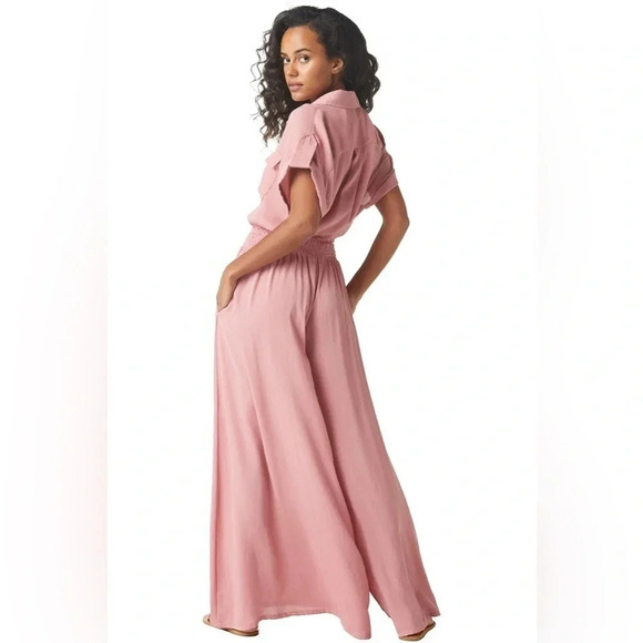 Misa Los Angeles Blush Pink Pilar Wide Leg Pants Women Size XS, S, M - Picture 10 of 11
